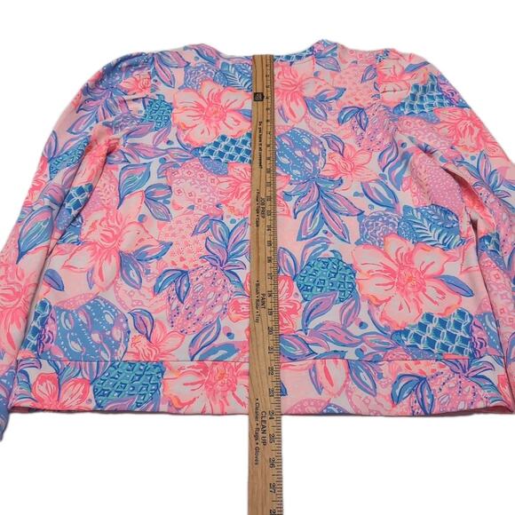 Lilly Pulitzer Jansen Sweatshirt Womens XL Pink Isle Snappy Turtle NEW NWT $108 - Picture 12 of 13